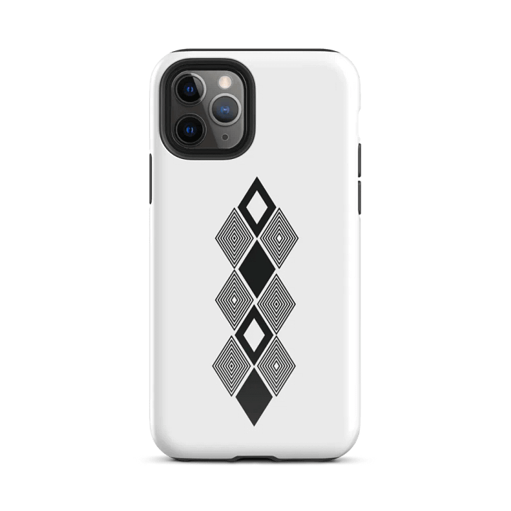 Black and white triangle design Tough Case for iPhone® product image (27)