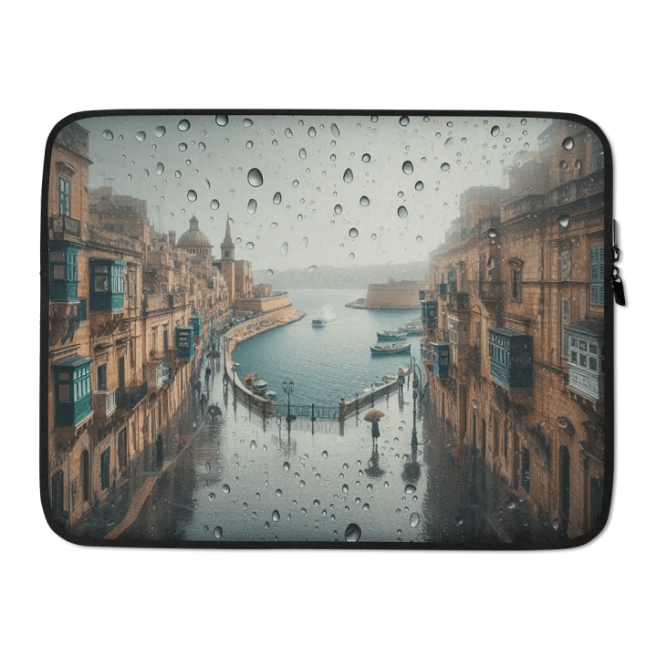 Rainy Cityscape Laptop Sleeve | AI Design product image (2)