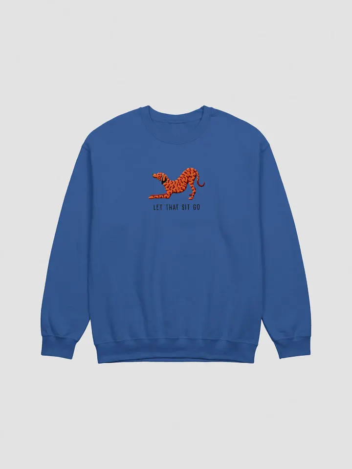 Let That Sit Go Sweatshirt (Embroidered) of a Plott Hound(Red Brindle) product image (1)