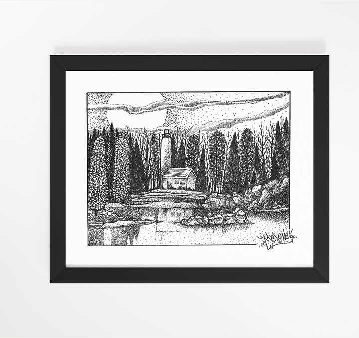 Michigan Lighthouse Print product image (2)