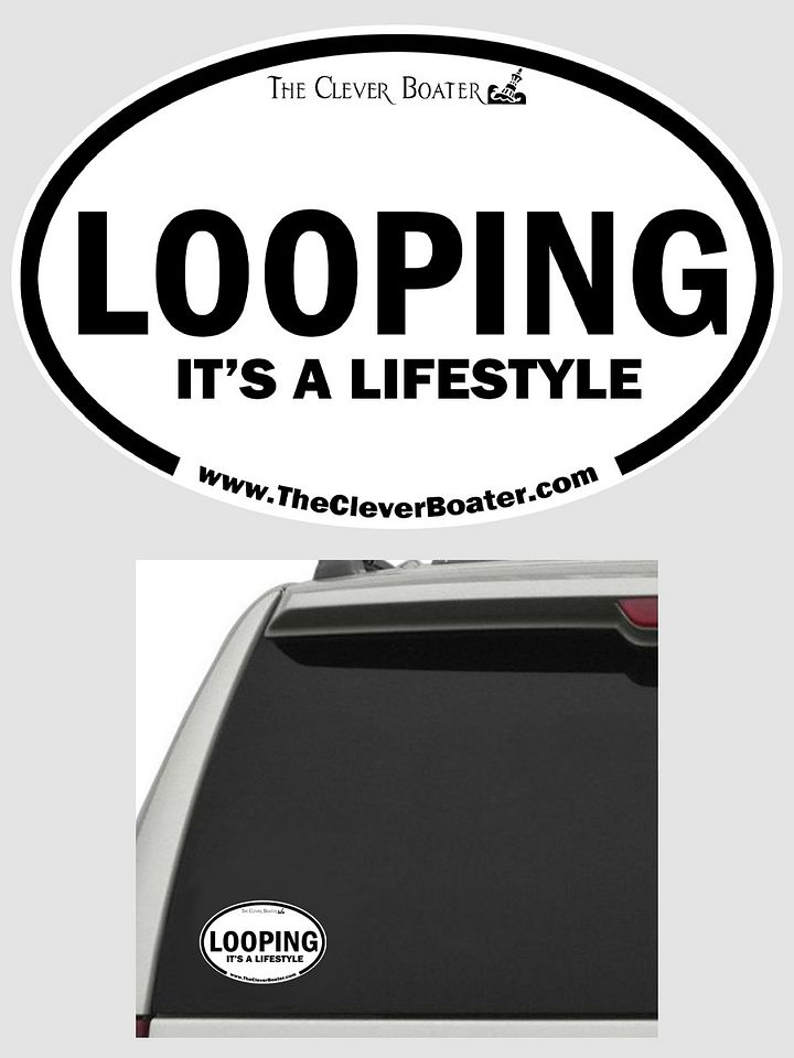 LOOPING - IT'S A LIFESTYLE - Euro style bumper sticker 4.5x3 inches product image (1)