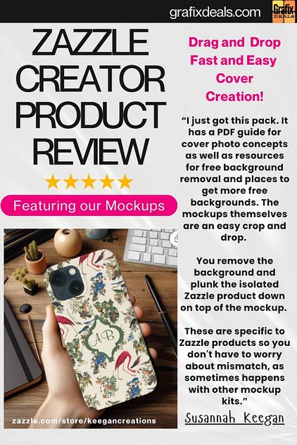 Zazzle Product Mockups for Cover Images - Review 