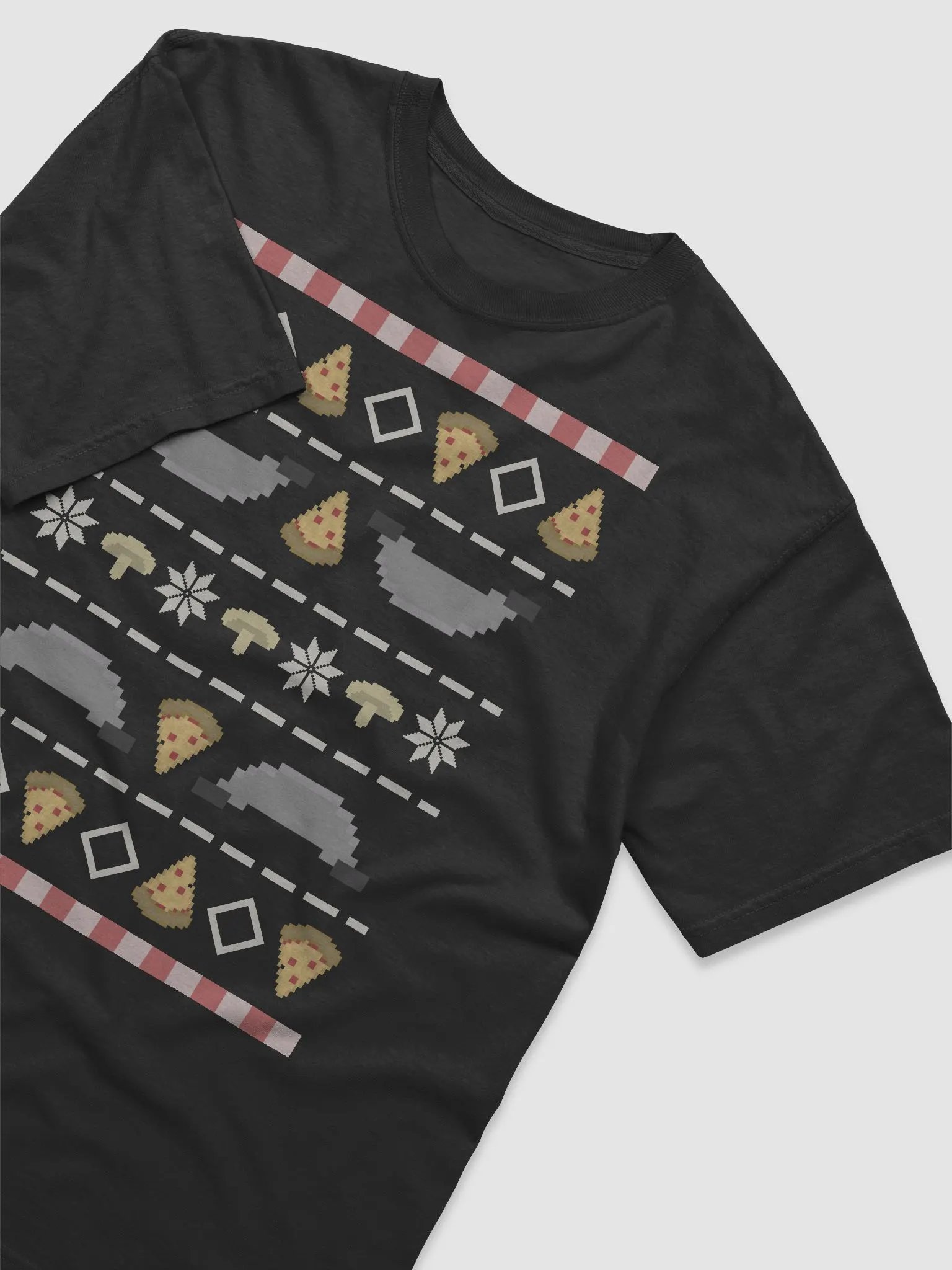 Ugly Holiday Pizza Short Sleeve T-Shirt product image (3)