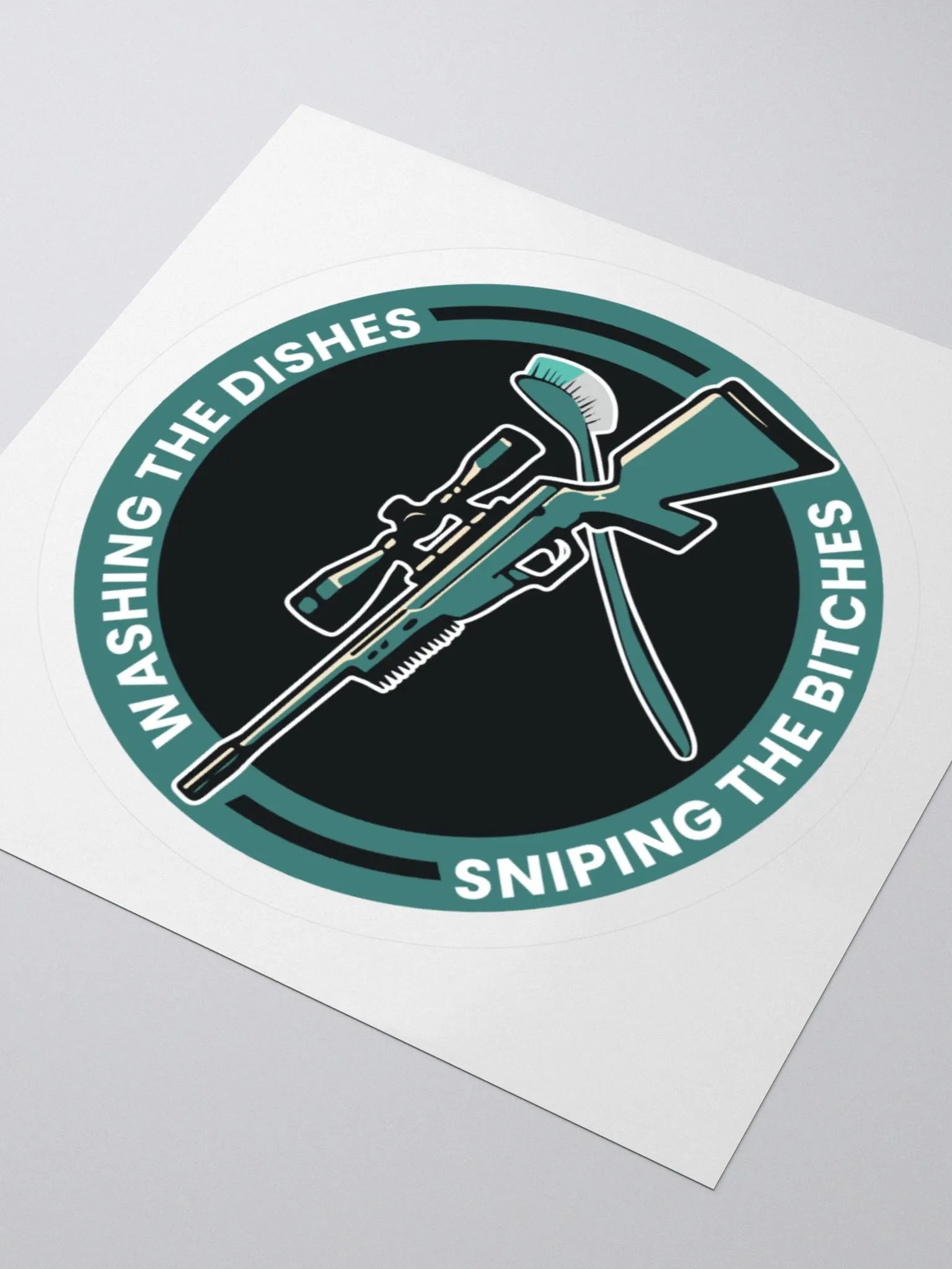 Dishwashing Sniper Kiss-Cut Stickers product image (9)