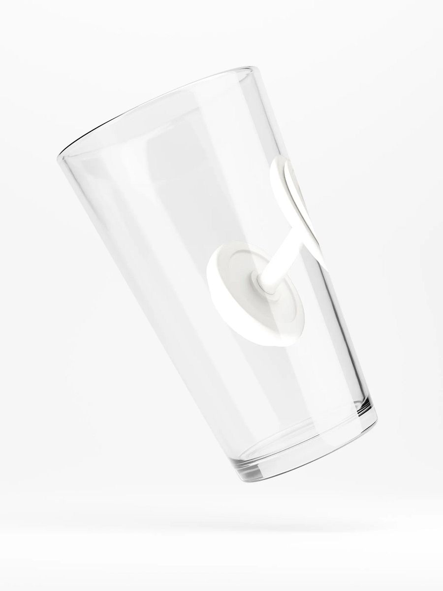 White Dumbbell Pint Glass product image (4)