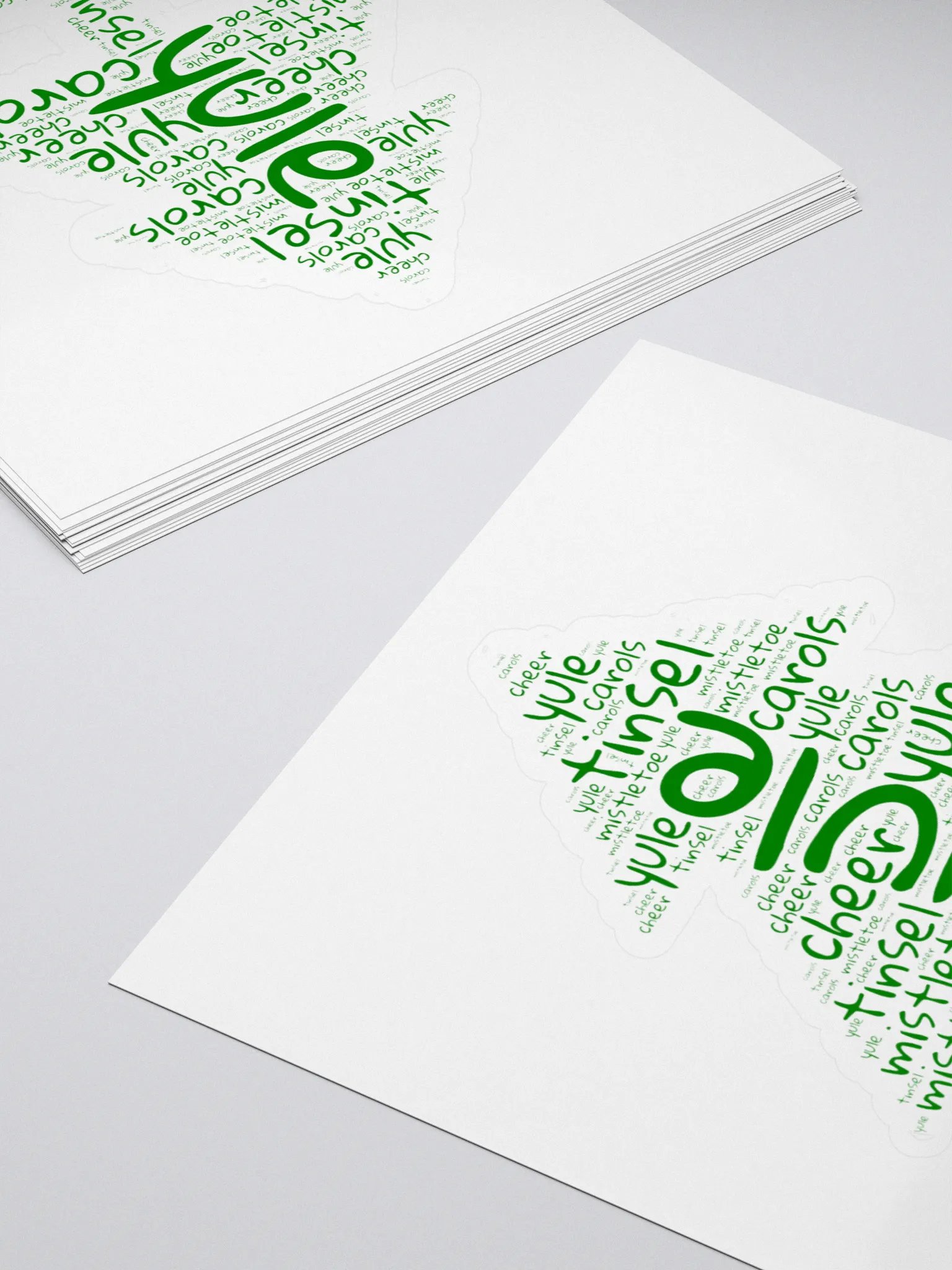 Christmas Spirit Word Art Kiss Cut Stickers product image (4)