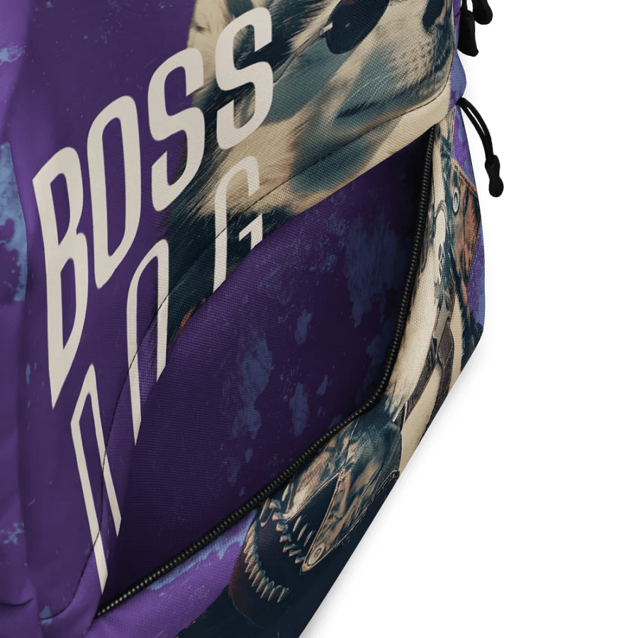 Siberian Husky Big Boss  All-Over Print Backpack product image (6)