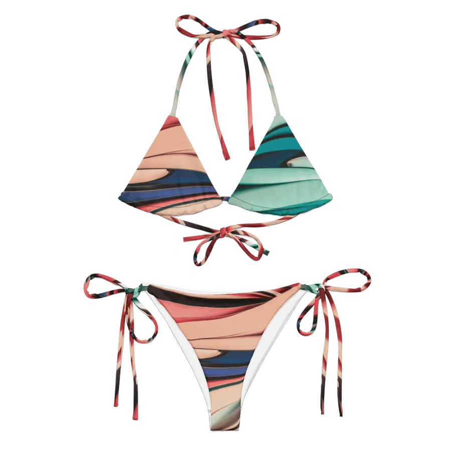 TDS Music Recycled String Bikini Set in Abstract Colors (2XS-6XL) product image (5)