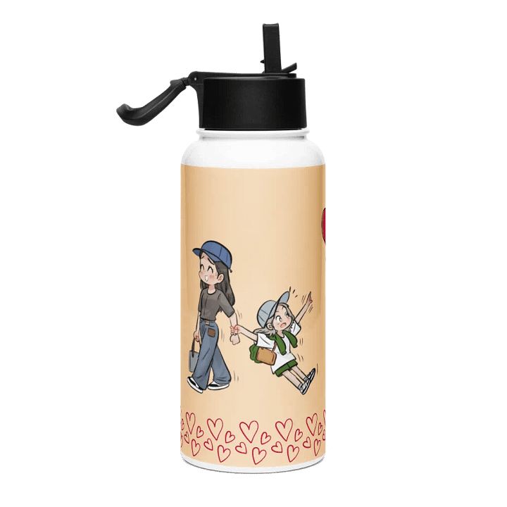 LingOrm Valentine Stainless Steel Water Bottle With a Straw Lid product image (1)