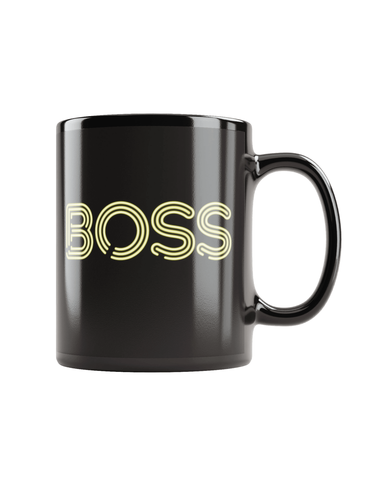 BOSS Neon Text Print Black Coffee Mug product image (1)