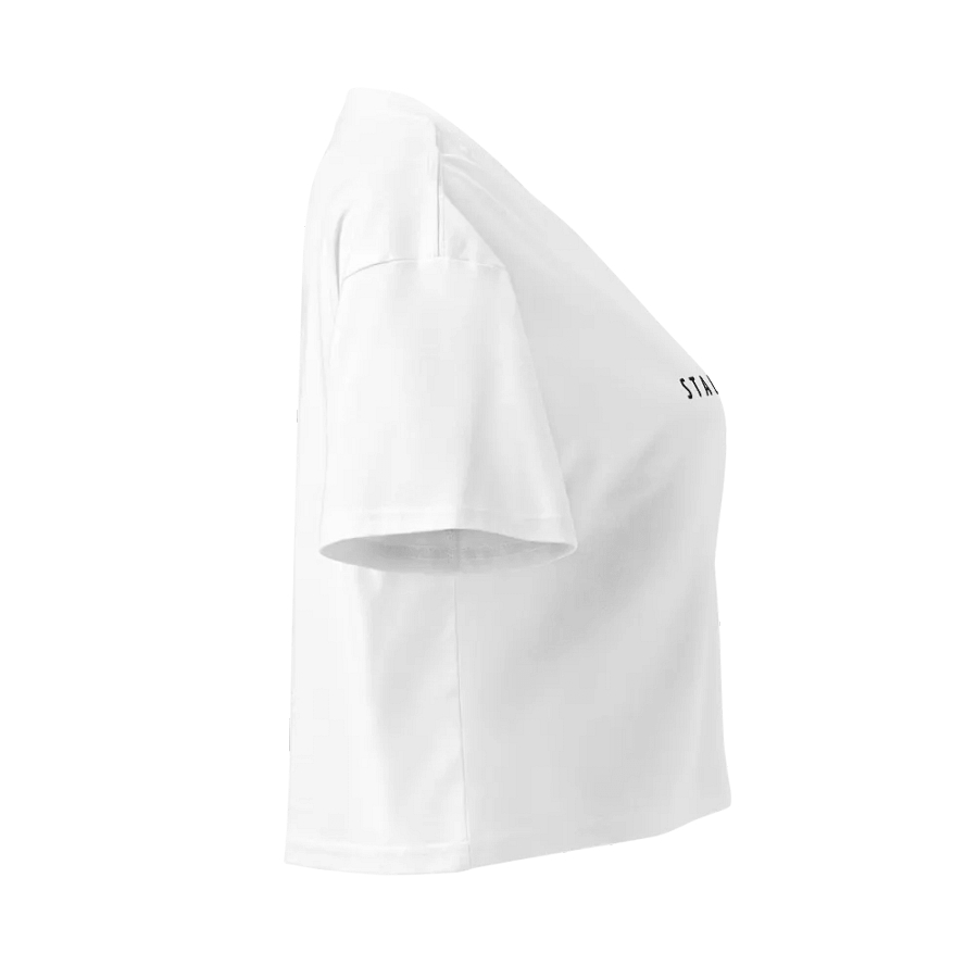 THE CLASSIC Embroidered White Cropped Tee product image (4)