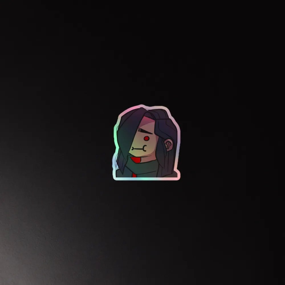 Derp Face Holographic Sticker Set product image (2)