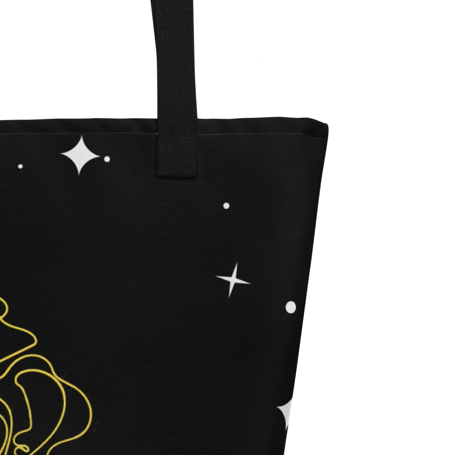 All-Over Print Large Tote Bag w/ Pocket - Man on Yellow Lining product image (8)