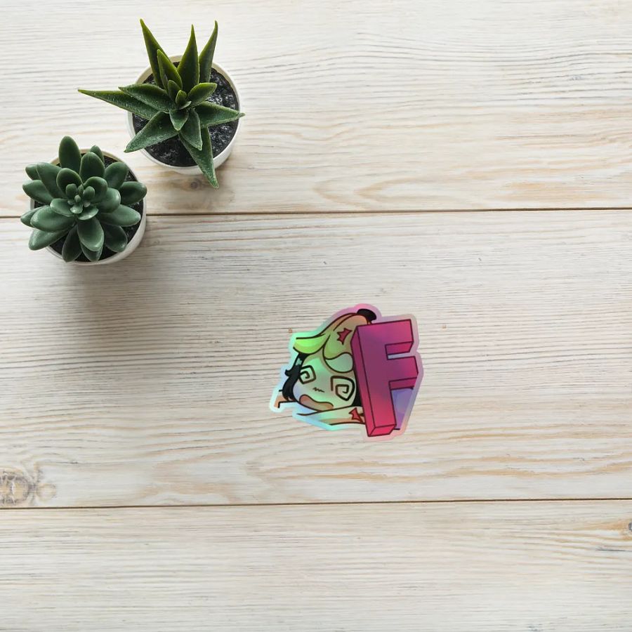 F Holographic Sticker product image (10)