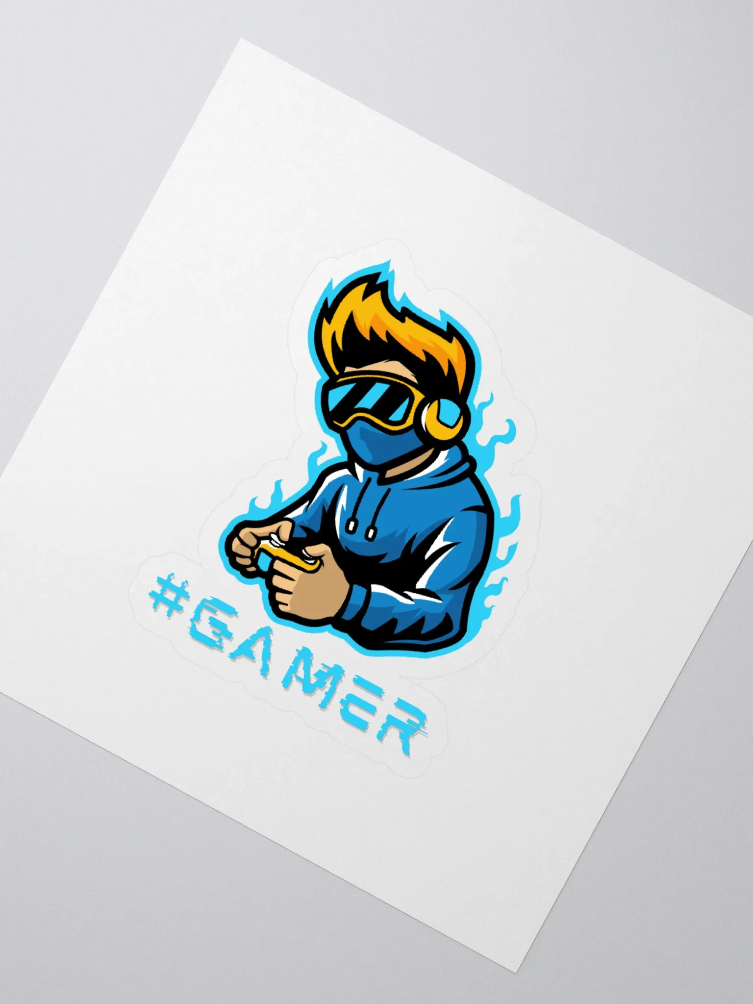 #Gamer Cutout Sticker product image (2)