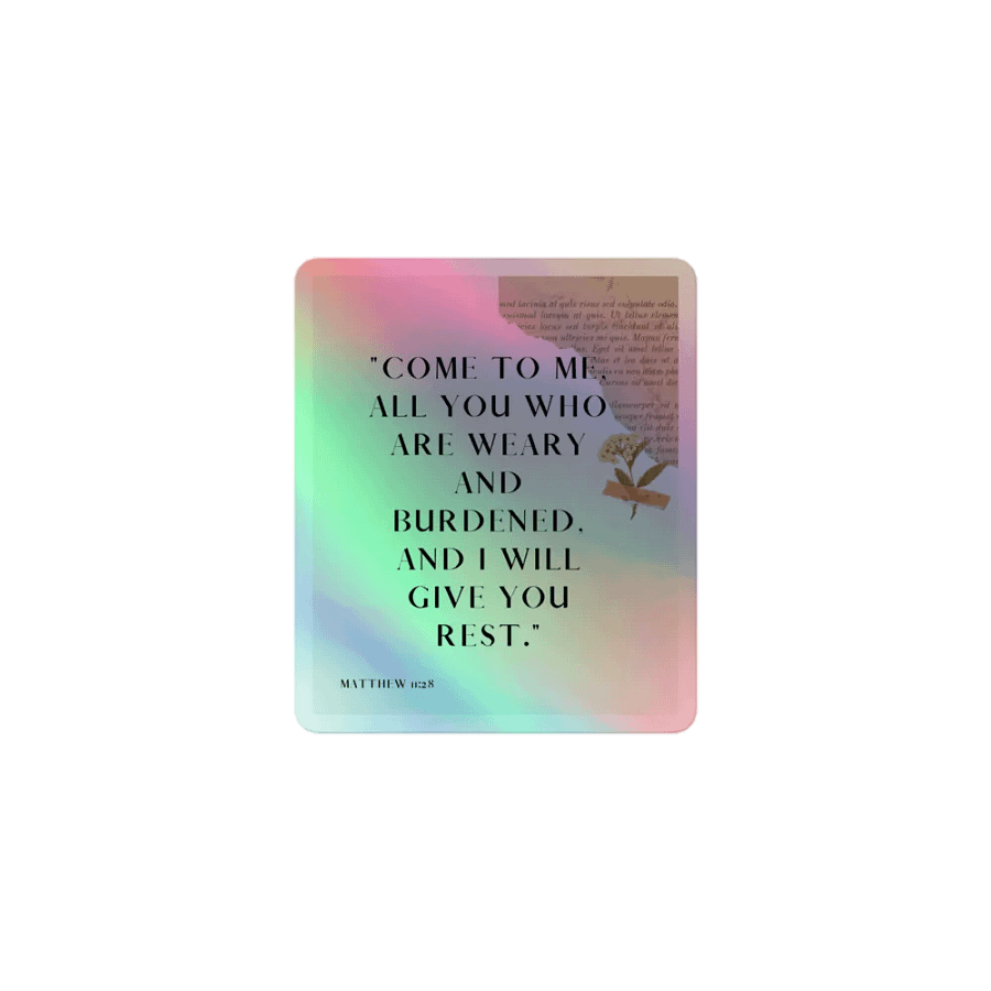 Restful Words Holographic Sticker Sheet product image (1)