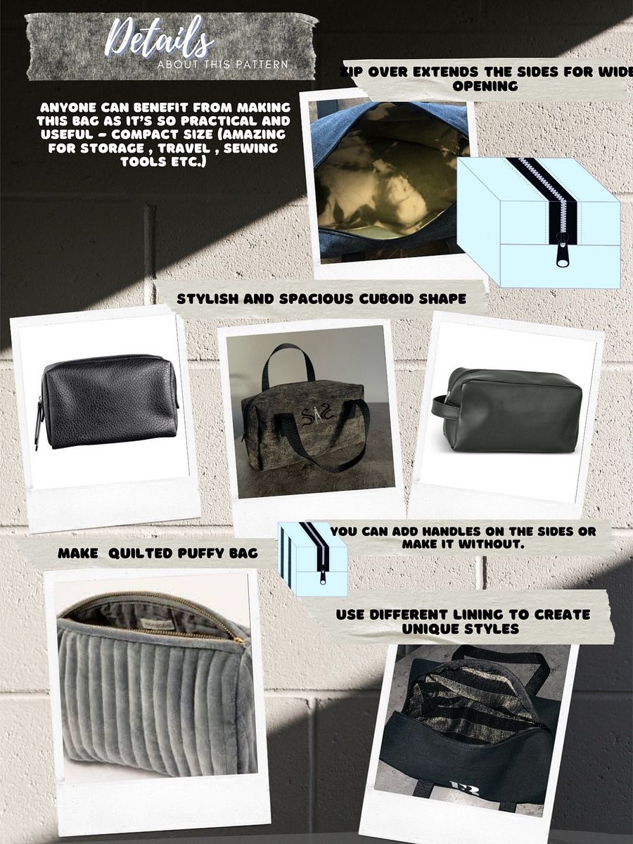 The Ultimate 3-in-1 Pattern Bundle - Shoulder bag, Duffle bag, storage / travel bag digital sewing pattern product image (6)