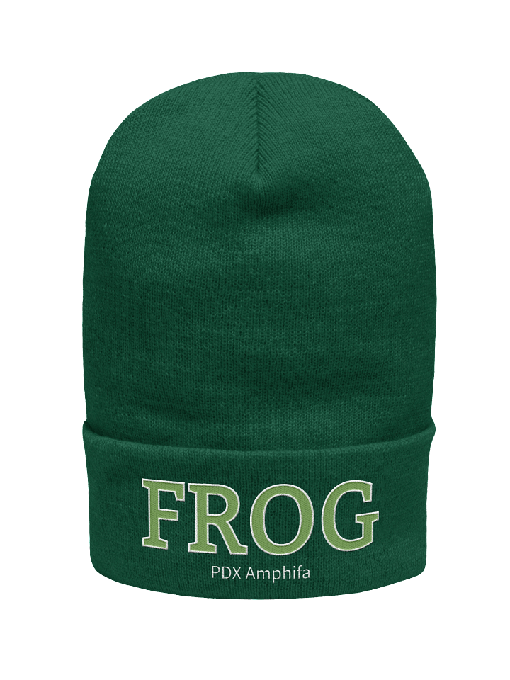 Amphifa: Embroidered FROG Cuffed Beanie product image (1)