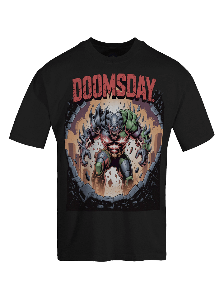 Doomsday Unleashed: Superman's Bane Inspired Oversized Faded T-Shirt product image (1)
