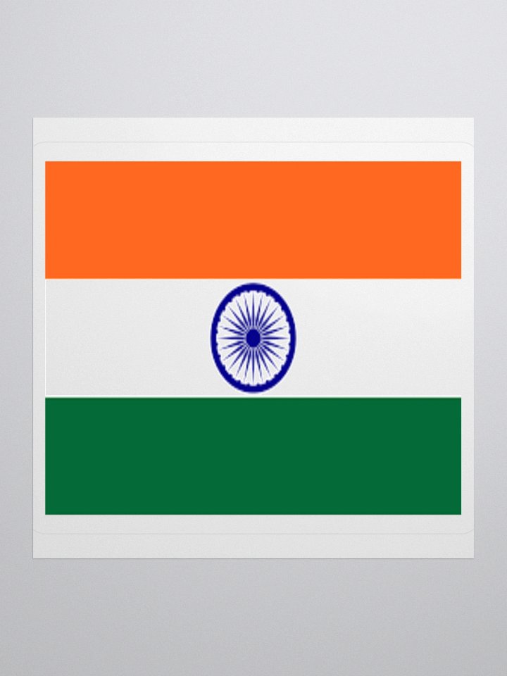 India Flag Sticker | Ashoka Chakra Design | Durable Vinyl | 3 Sizes product image (1)