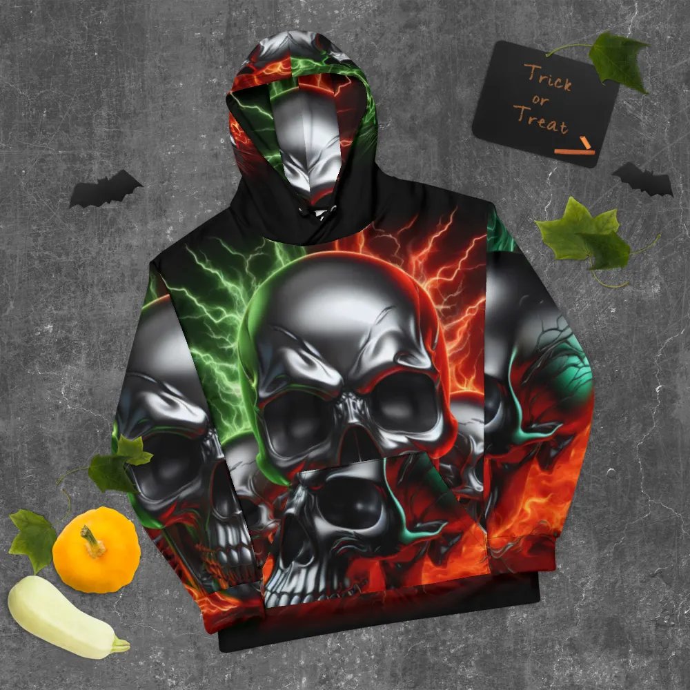 Metallic Skulls - Unisex Skull Hoodie #16 product image (9)