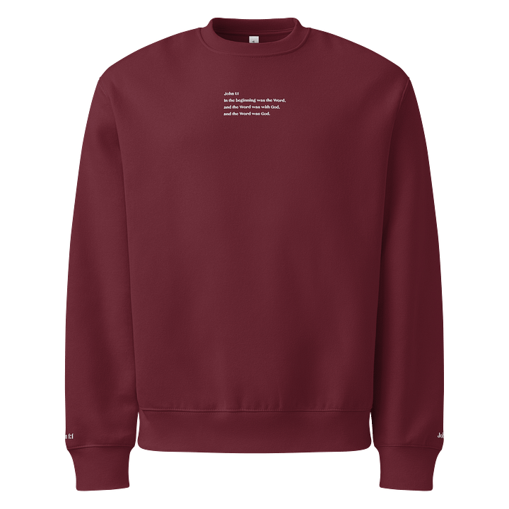 Scripture Sweatshirt Embroidered - John 1:1 Co. product image (1)