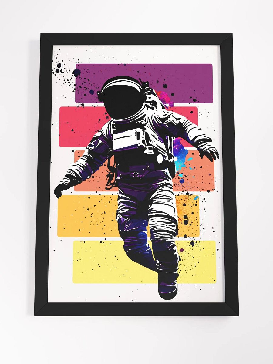 Cosmic Freedom: Retro Illustration of the Floating Astronaut product image (4)