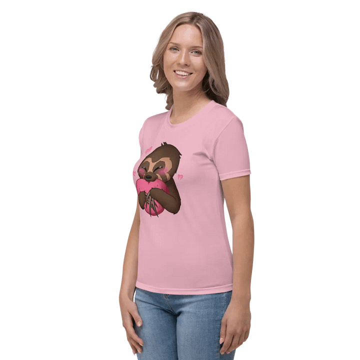 Blushing Sloth Women's Crew Neck T-Shirt product image (2)