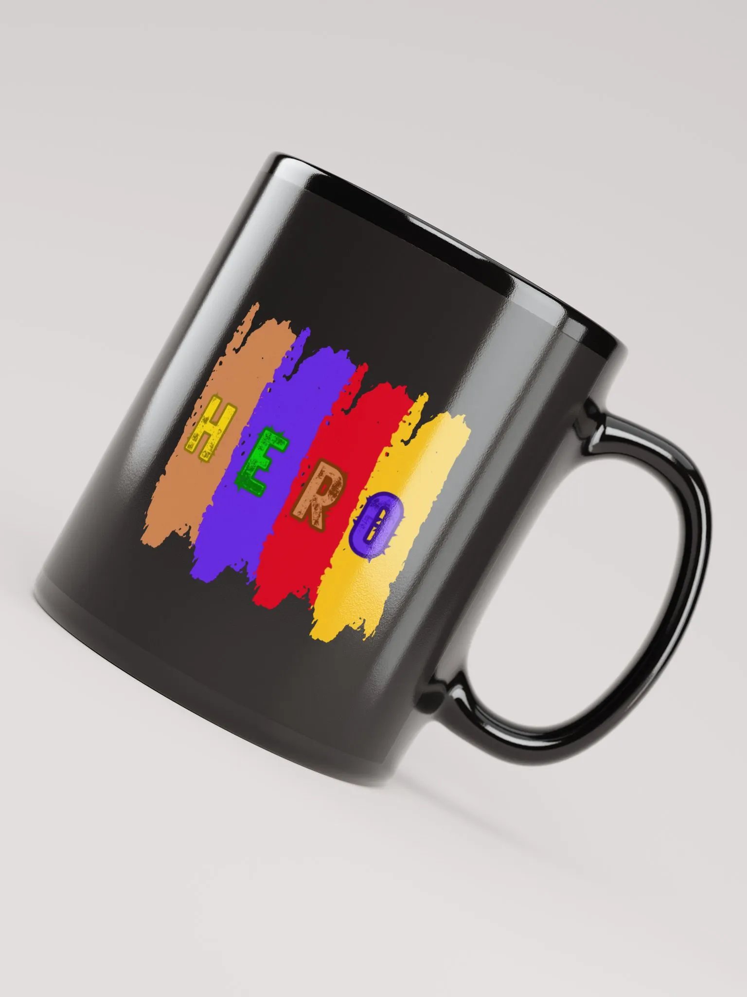 Double HERO Black Glossy Mug product image (8)