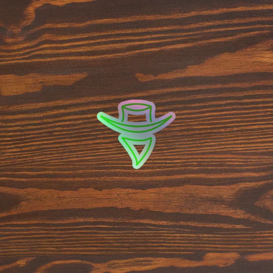 holographic logo sticker product image (5)