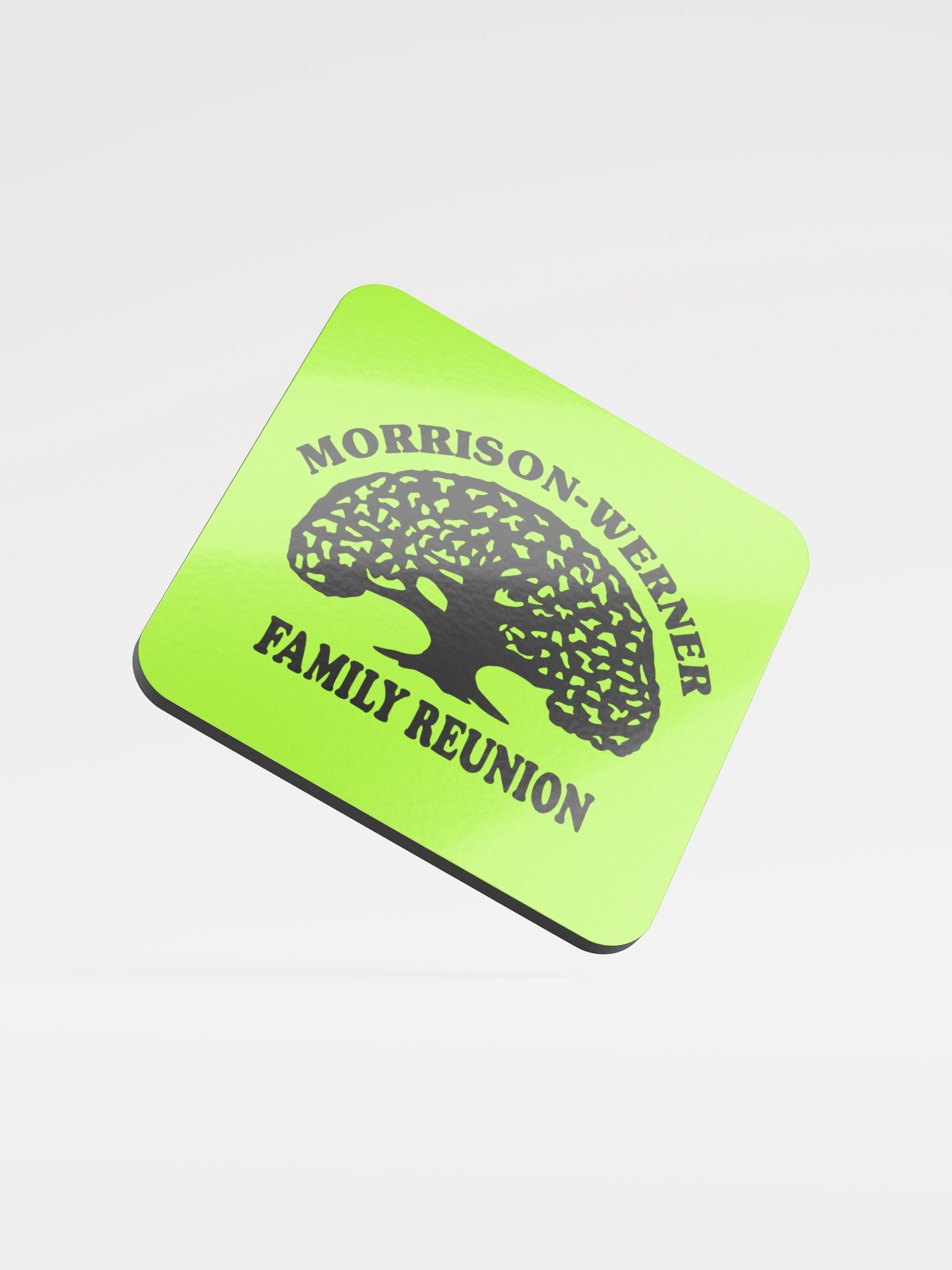 "Morrison-Werner Tree" Drink Coaster (Chartreuse) product image (2)