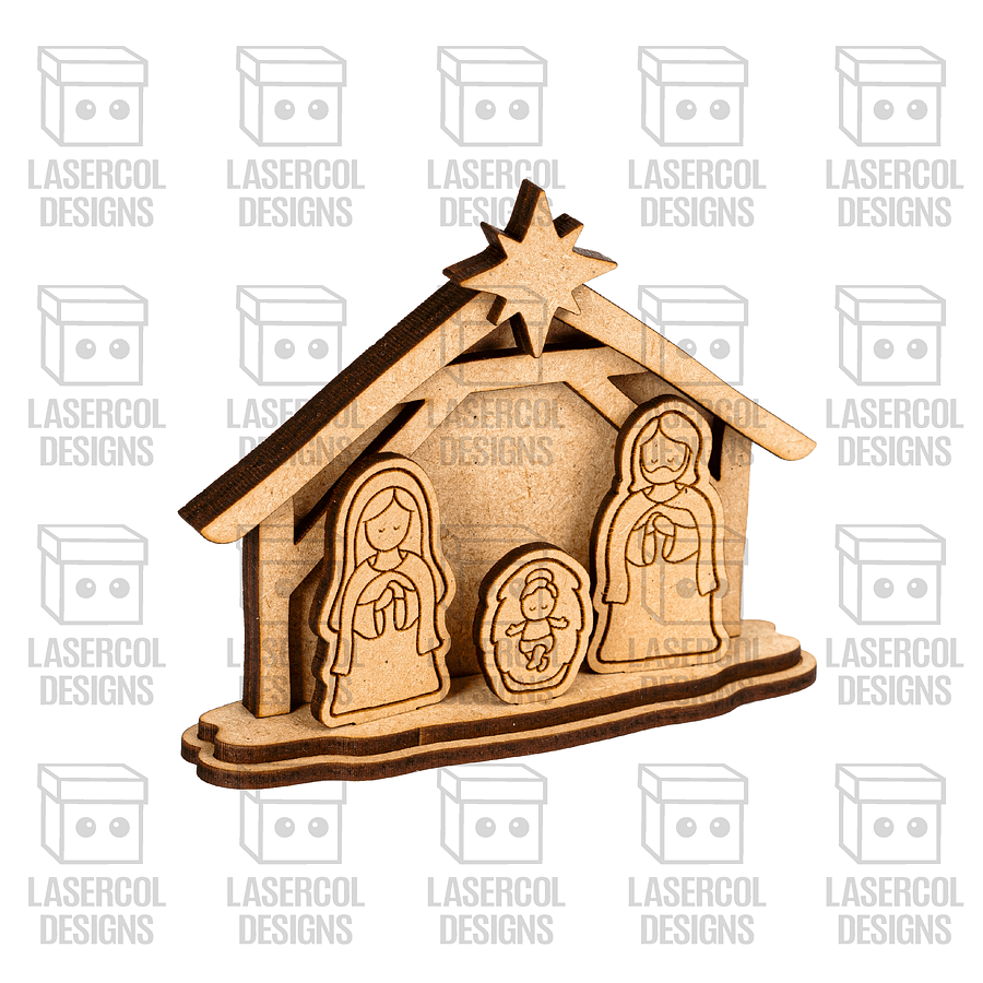 Small Nativity Scene Gift Set 3 - Christmas - Laser Cut Files product image (4)