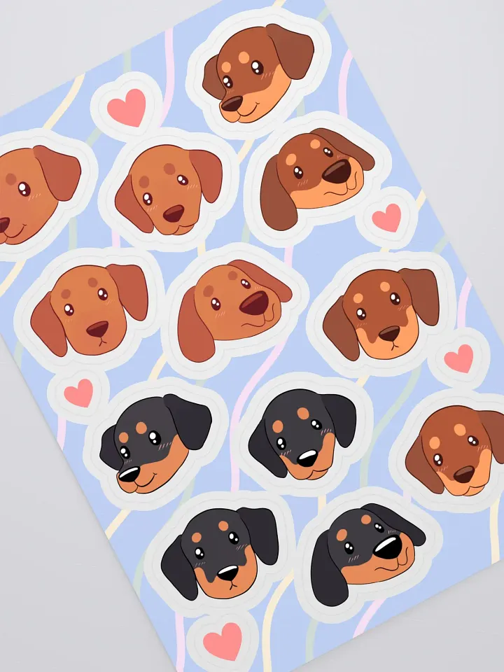 Cute Dachshund Pup Sticker Sheet product image (2)