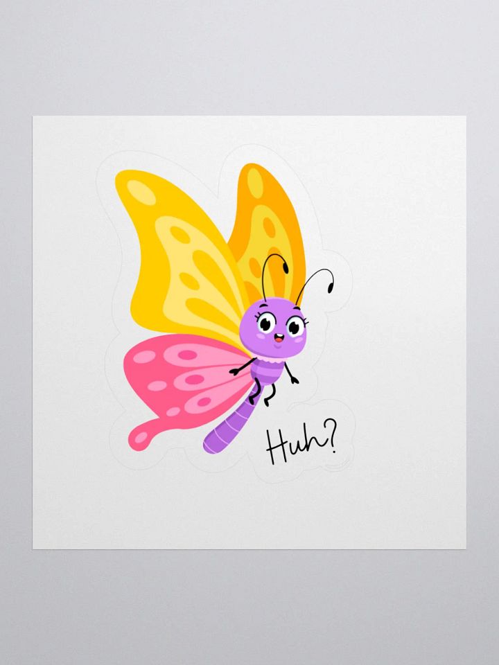 Shocked Butterfly Kiss Cut Sticker product image (1)