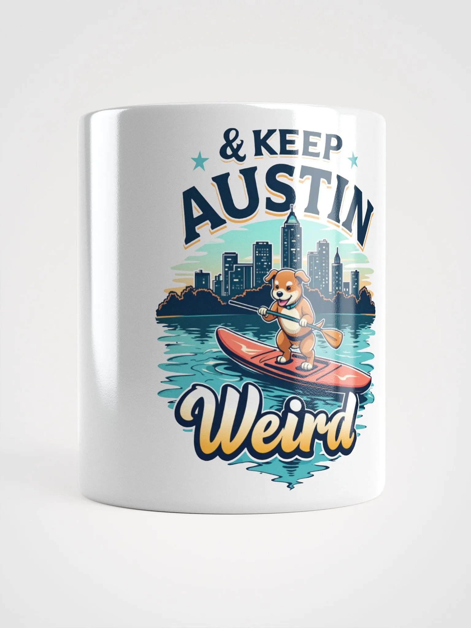 Keep Austin Weird Paddleboarding Dog Mug product image (15)