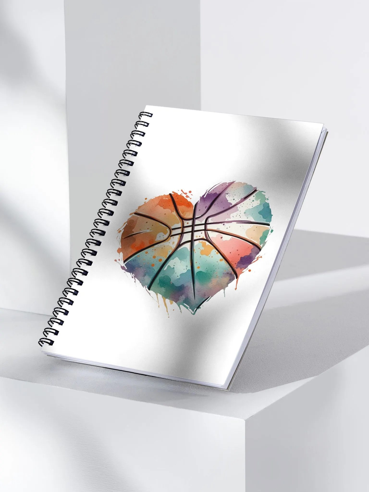 Heart Pastel Basketball Hoops of Love Spiral Notebook product image (3)