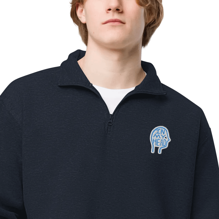 In My Head (aqua bubble design) embroidered quarter zip product image (14)