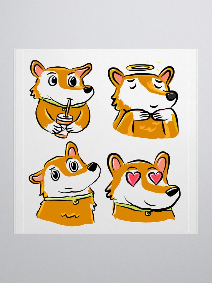 Corgi Emote Sticker Sheet product image (3)