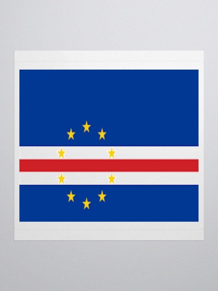 Cape Verde Flag Sticker | 10 Stars Design | Durable Vinyl | 3 Sizes product image (3)