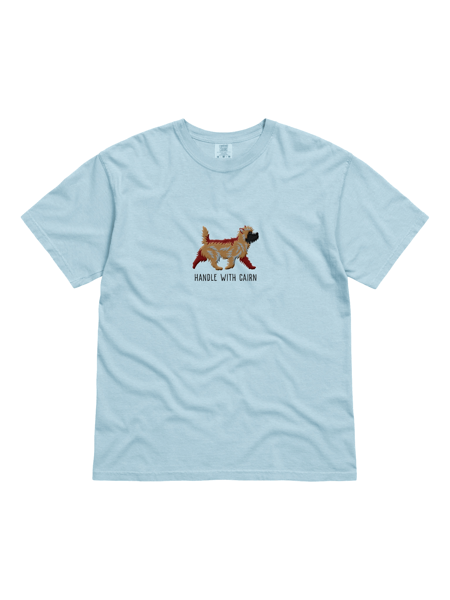 Handle with Cairn T-Shirt(Embroidered) of a Cairn Terrier(Tan) product image (51)