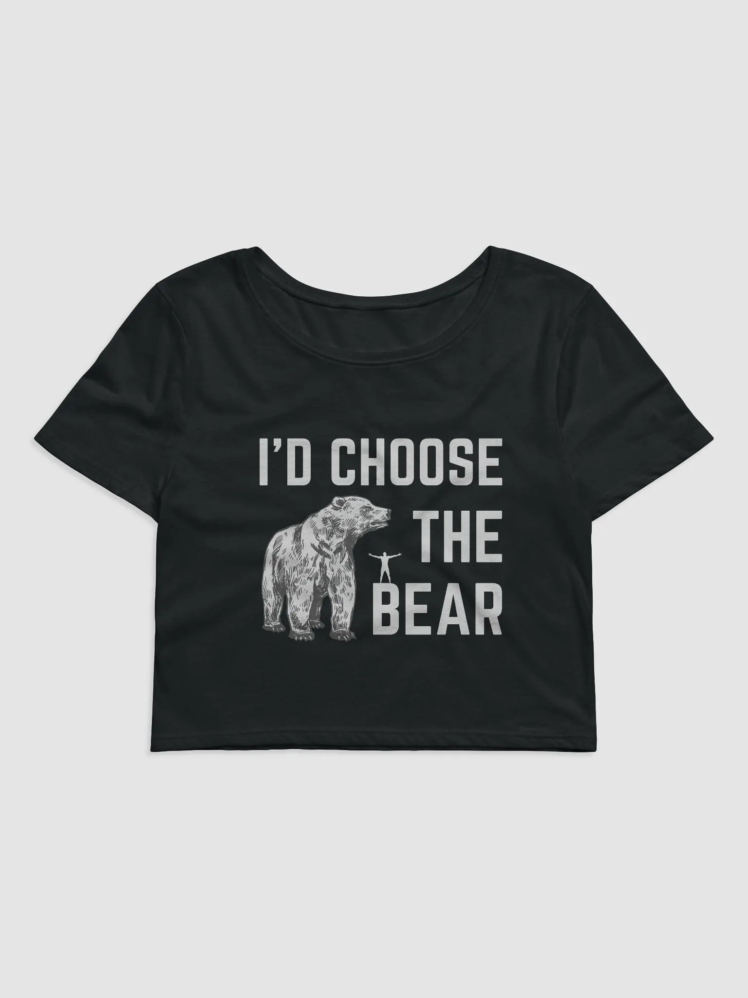 I'd Choose The Bear - Bella+Canvas Women's Crop Tee product image (1)