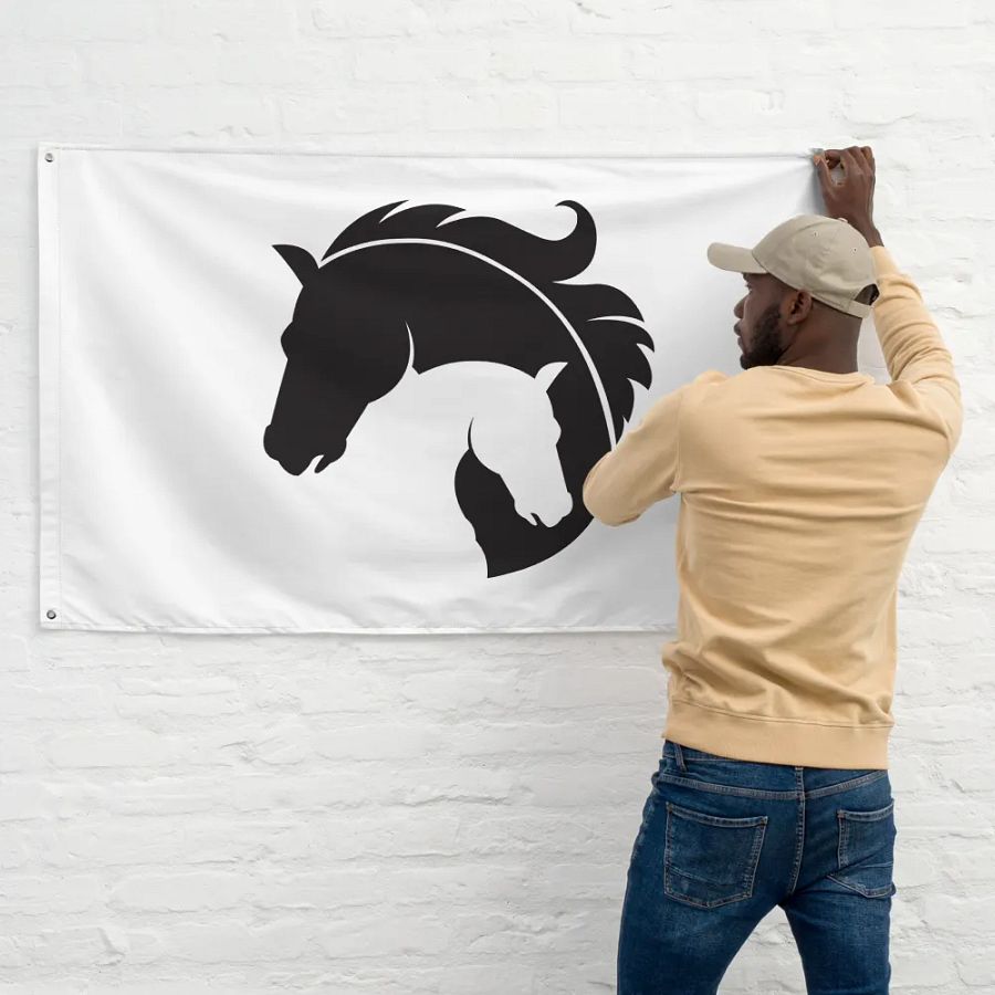 Mystical Equine YinYang Emblem Flag product image (11)