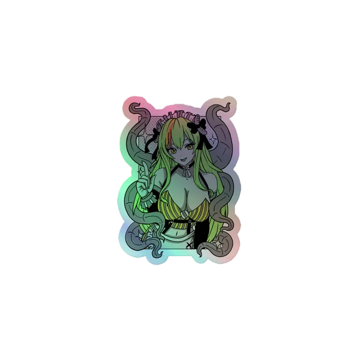 Hotdog Monster Girl Holographic Sticker product image (2)
