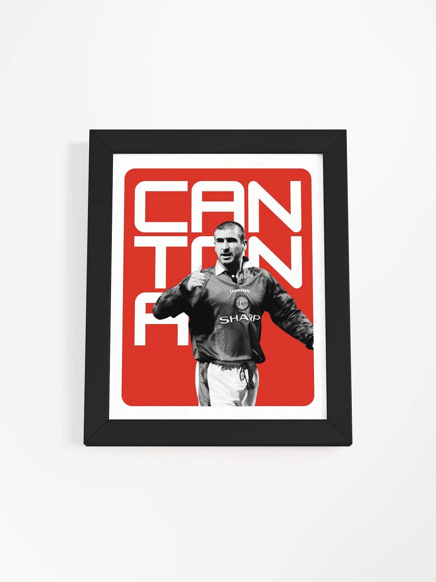 Eric Cantona BW Manchester United Name Art Framed Print product image (4)