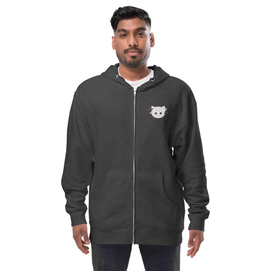 Land of Kittens Glitch Zip-up Hoodie product image (25)