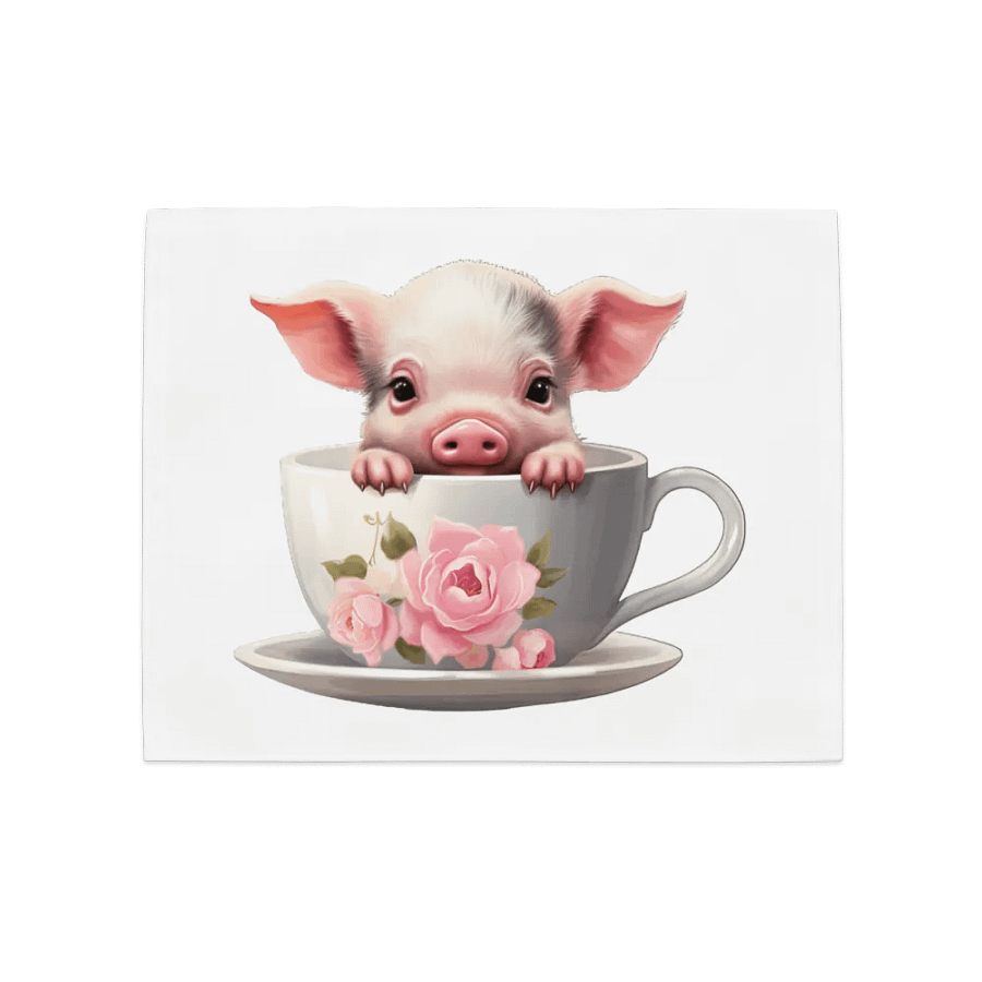 Whimsical Piglet Teacup Placemat Set product image (3)