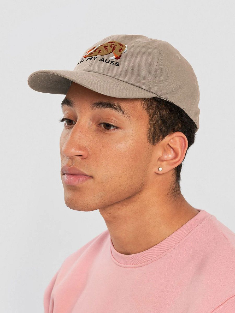 Kiss My Auss Classic Dad Hat(Embroidered) of an Australian Shepherd(Red Merle) product image (36)