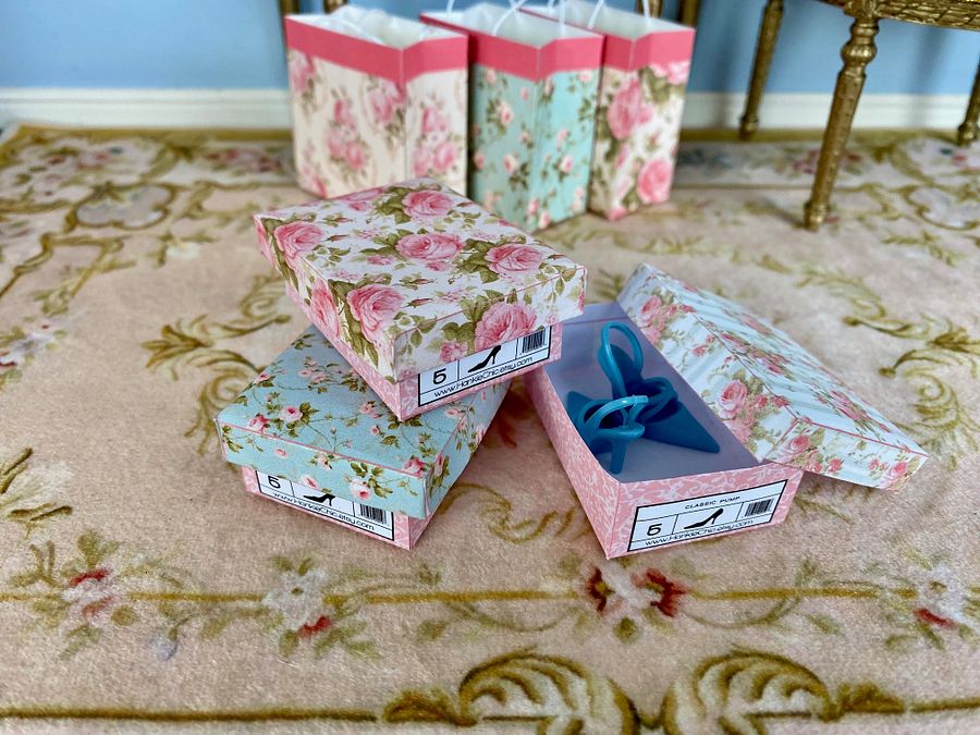 1:6 scale printable PDF shoeboxes for 12