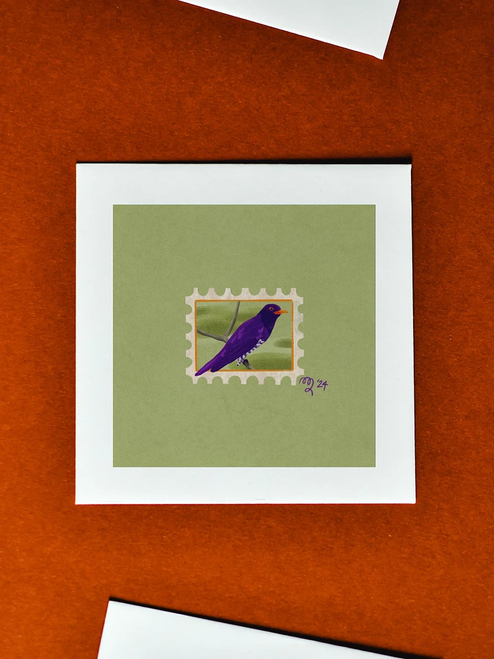 Violet Cuckoo Stamp Print – Birbfest 2024 product image (1)
