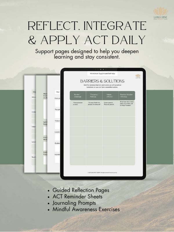 Complete Acceptance and Commitment Therapy (ACT) Workbook for Adults product image (4)